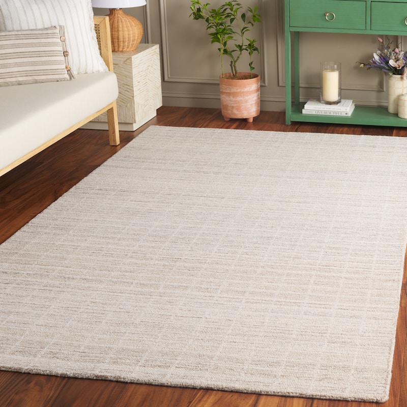 SAFAVIEH Handmade Ebony Peigi Contemporary Wool Rug