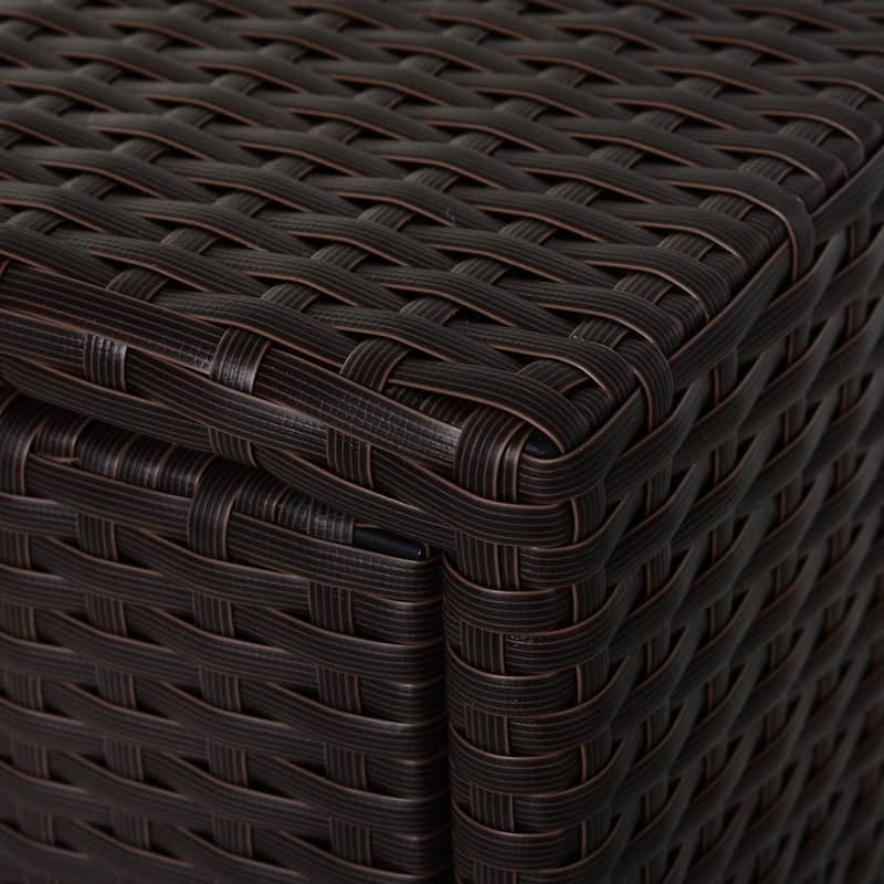 Outsunny 32" Poolside Rattan Wicker Patio Organizer Storage Cabinet with 3 Large Drawers & Weather-Fighting Materials