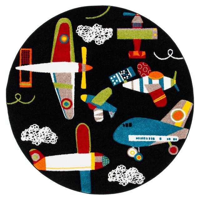 SAFAVIEH Carousel Kids Ardak Airplane Rug