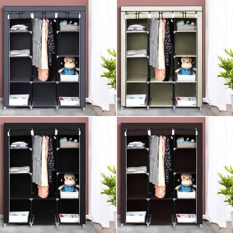 Portable Closet Organizer Wardrobe Storage Organizer with 10 Shelves