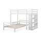 preview thumbnail 2 of 27, Costway Twin Over Twin Loft Bunk Bed Wood w/Bookcase Guardrail Ladder - 79.5'' x 44'' x 58.5'' White