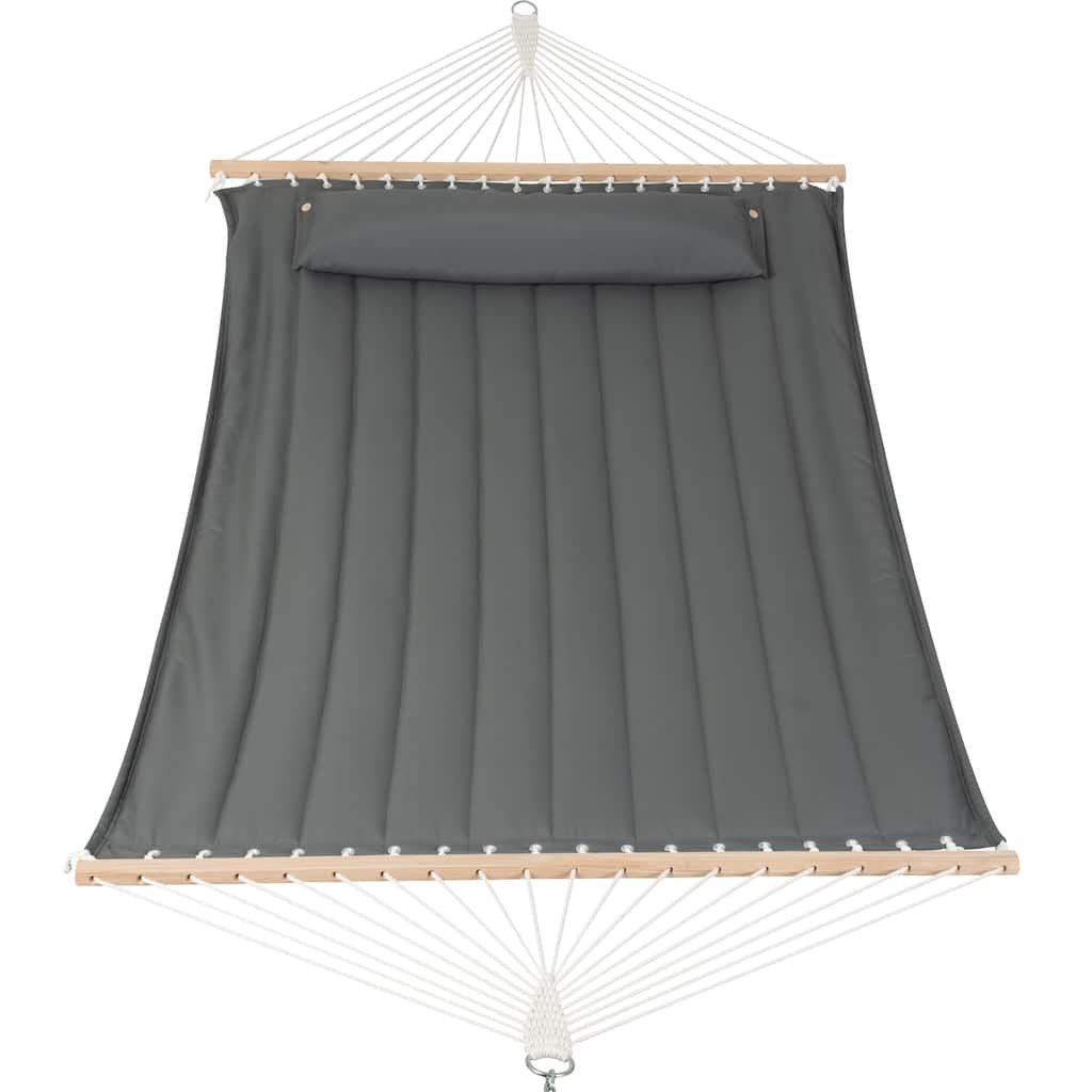 78'' Quilted 2 Person Hammock Beach Swing with Spreader Bars&Pillow - 55.1*122*1