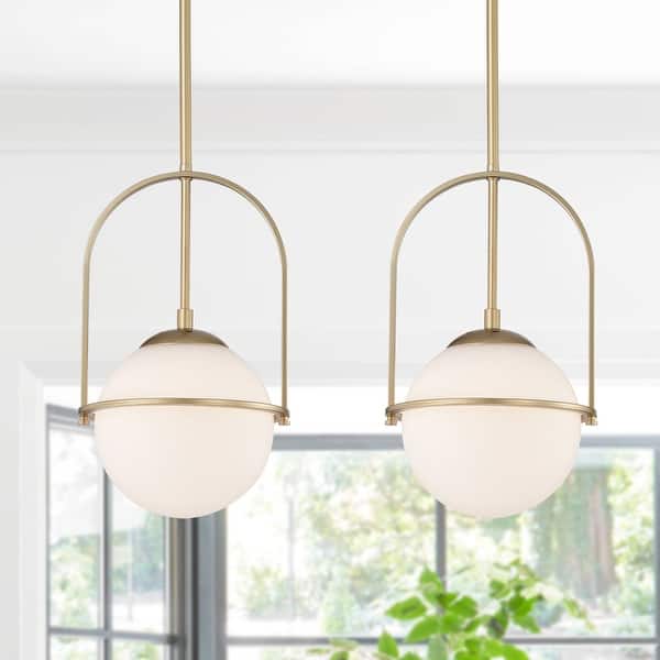 Gold Pendant Light Fixture Mid Century Glass Pendant Lighting 2 Pack — free download