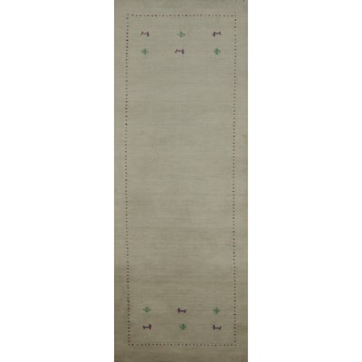 Gabbeh Indian Runner Rug Hand-Knotted Wool Carpet - 2'5" x 7'11"