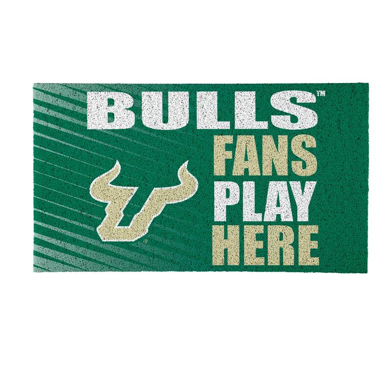 28 in. x 16 in. University of South Florida "Fans Play Here" PVC Door Mat