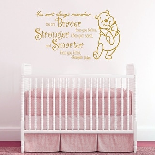Winnie the Pooh Quote Nursery Wall Decal Bed Bath Beyond