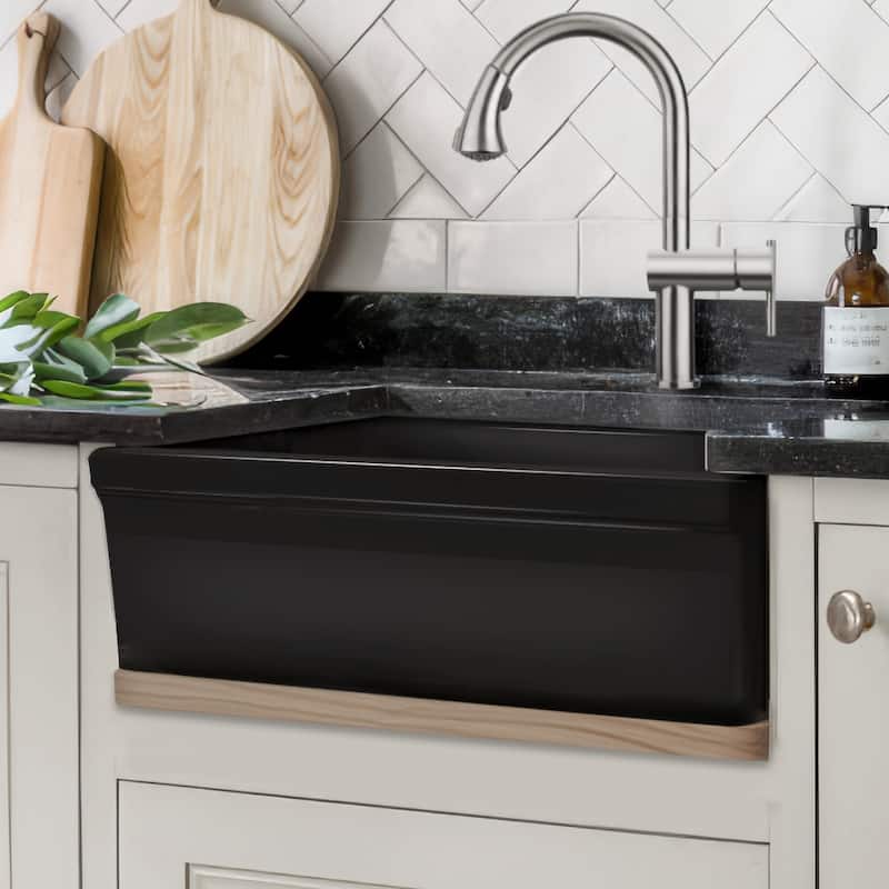 Whitehaus Glencove 30" Farmhouse Single Basin Fireclay Kitchen Sink