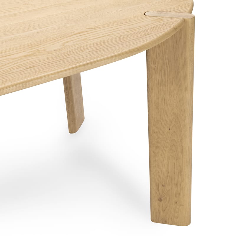 Kering 75" Oak Wood Oval Dining Table by Kosas Home