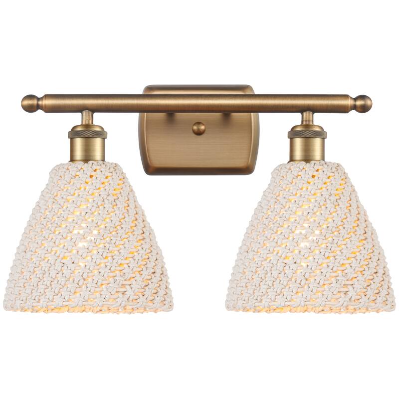 Innovations Lighting Endless Possibilities Ballston - Bristol Natural - 2 Light 18" Bath Vanity Light - Brushed Brass