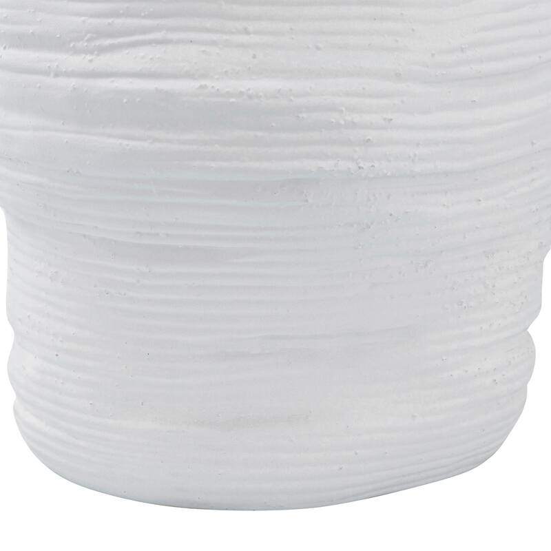 Renwil Azures Indoor Ceramic Stoneware Planter, Textured Matte Off-White