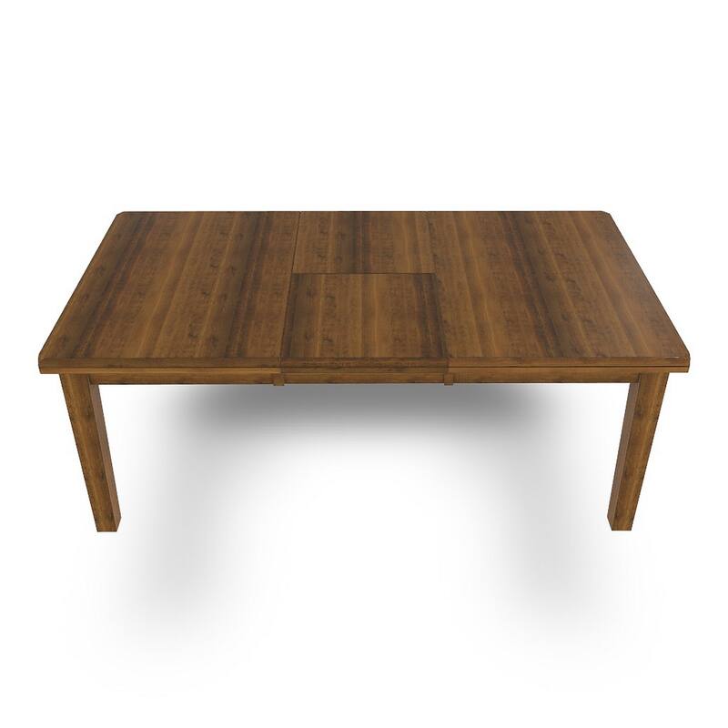 Raly Dining Table, Brown Wood Extendable 60-78 Inch Top Butterfly Leaf