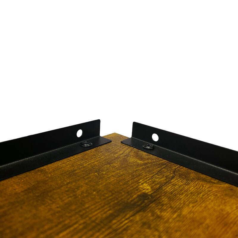 Homy Casa Set of 4 Rustic Wall Mounted Shelves, 12" Square Floating Shelf