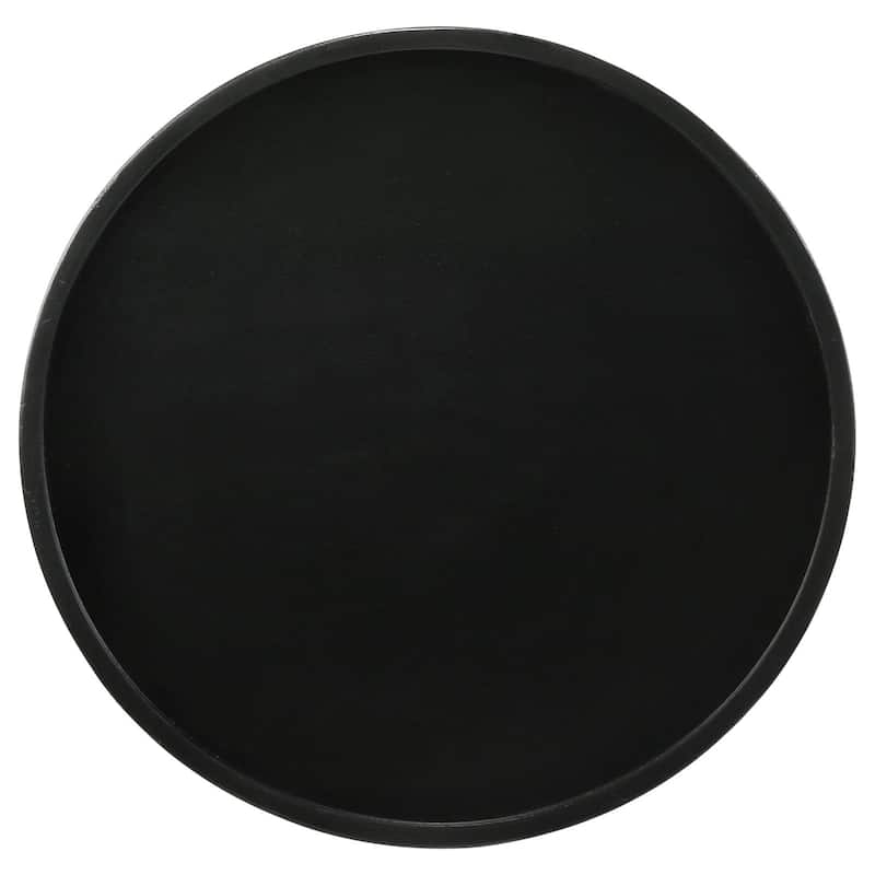 Black Stain Pedestal Accent Table