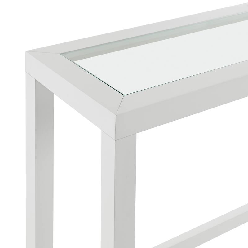 Cordero Wood Glass Top 72-Inch Wide Counter Height Console Bar Table and 3 Stools Set