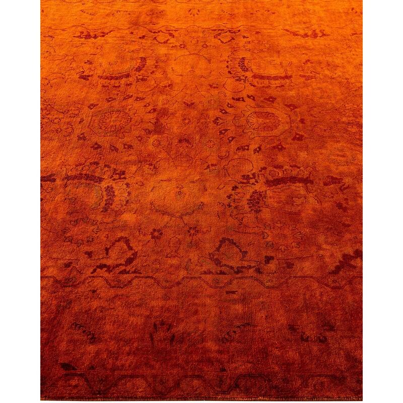 Contemporary Overdyed Wool Hand Knotted Area Rug - 6' 2" x 9' 5"