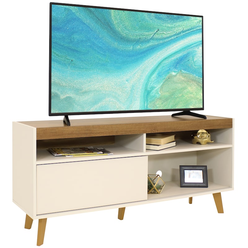 Sunnydaze Mid-Century Modern TV Stand Console for 58" TV with Cabinet