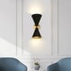 preview thumbnail 11 of 9, 2-Light Modern Adjustable Head Cone Vanity Light Up&Down Dual Horn Hourglass Wall Sconce
