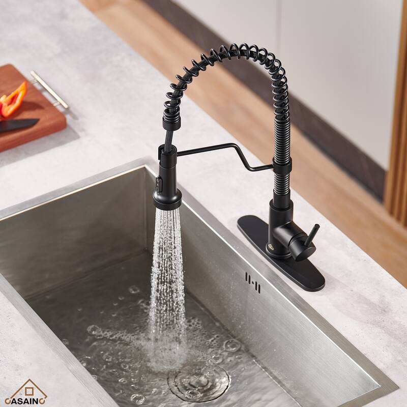Single Handle Pull-Down Sprayer Kitchen Faucet
