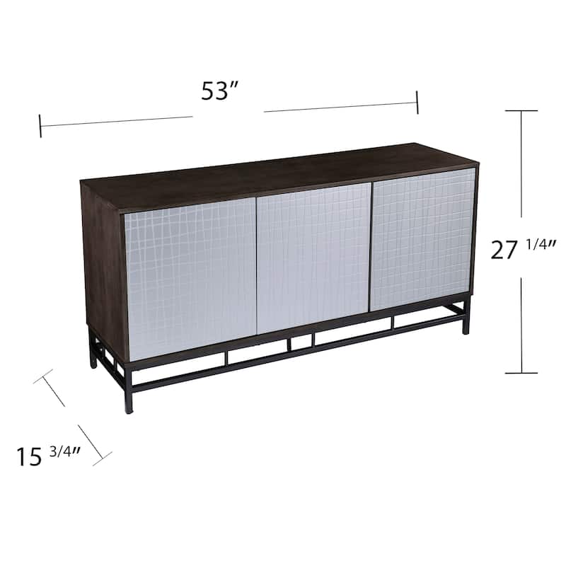 SEI Furniture Valecrest Contemporary Grey/ Dark Brown Cabinet