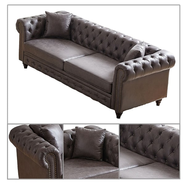 Mid-century retro style 2-piece sofa set for living room mall parlor - On Sale - Bed Bath & Beyond