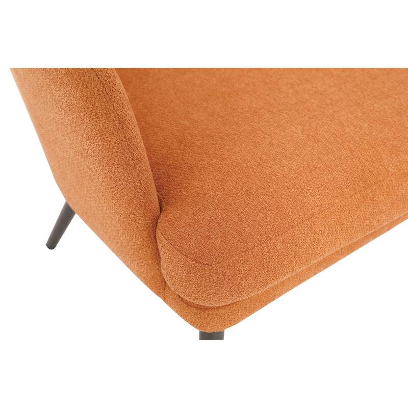 Jenson Accent Chair with Fabric and Grey Legs