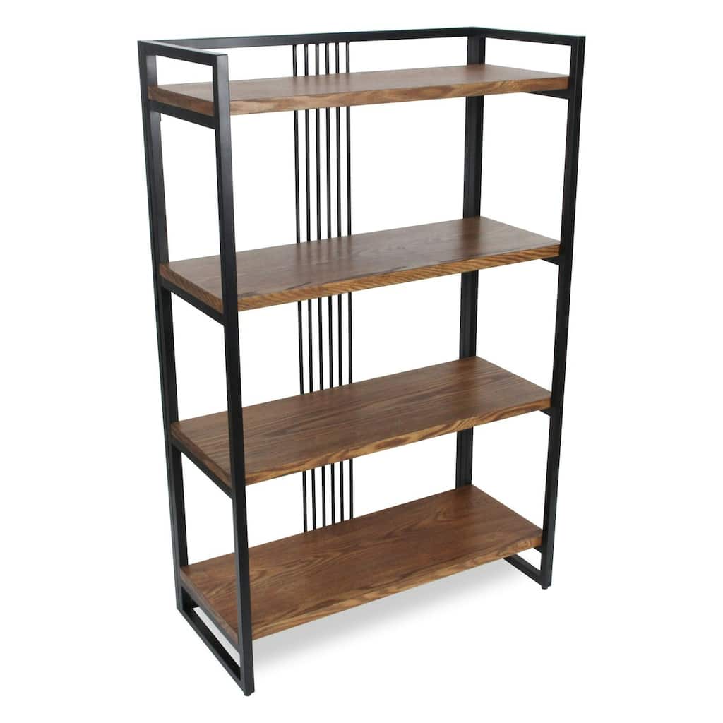 4-Tier Handmade Display Shelf - 47.25" - Brown and Black