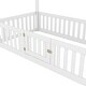 preview thumbnail 17 of 33, Wood House Bed with Fence and Door