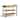 Furniture of America Lux Contemporary Natural Bamboo Kitchen Island Storage Cart with 2 Drawers and 2 Shelves
