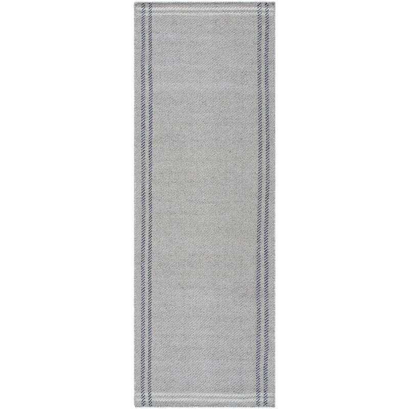 Bower Casual Area Rug - 2' 6" x 8' - Dark Gray - Runner