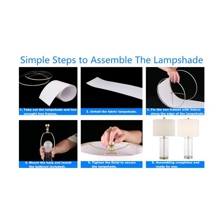 23.75" Clear Glass Table Lamp Set (Set of 2) - 13*13*23.75