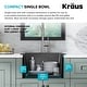 preview thumbnail 35 of 146, KRAUS Bellucci Workstation Topmount Drop-in Granite Kitchen Sink