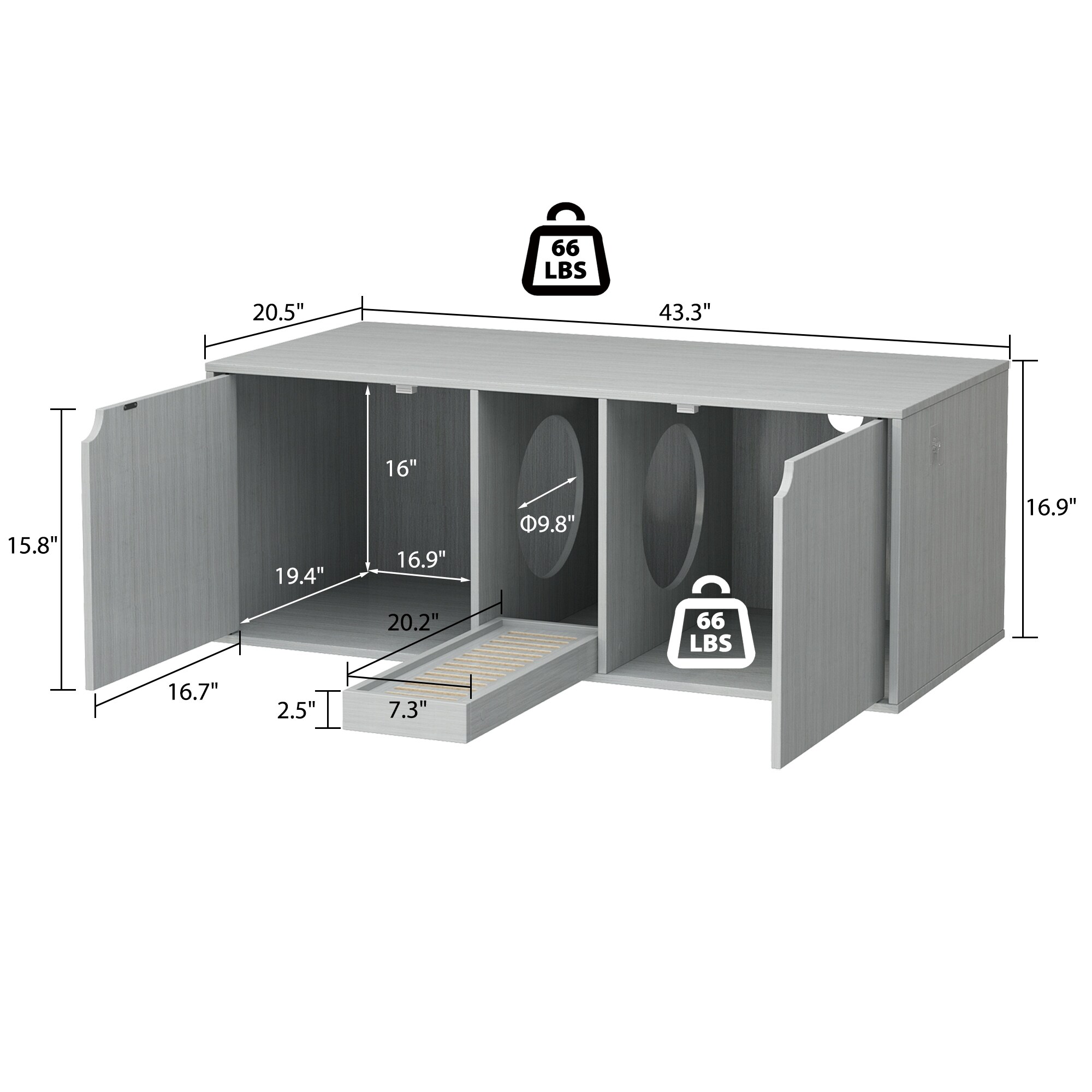 Garage litter box sales enclosure