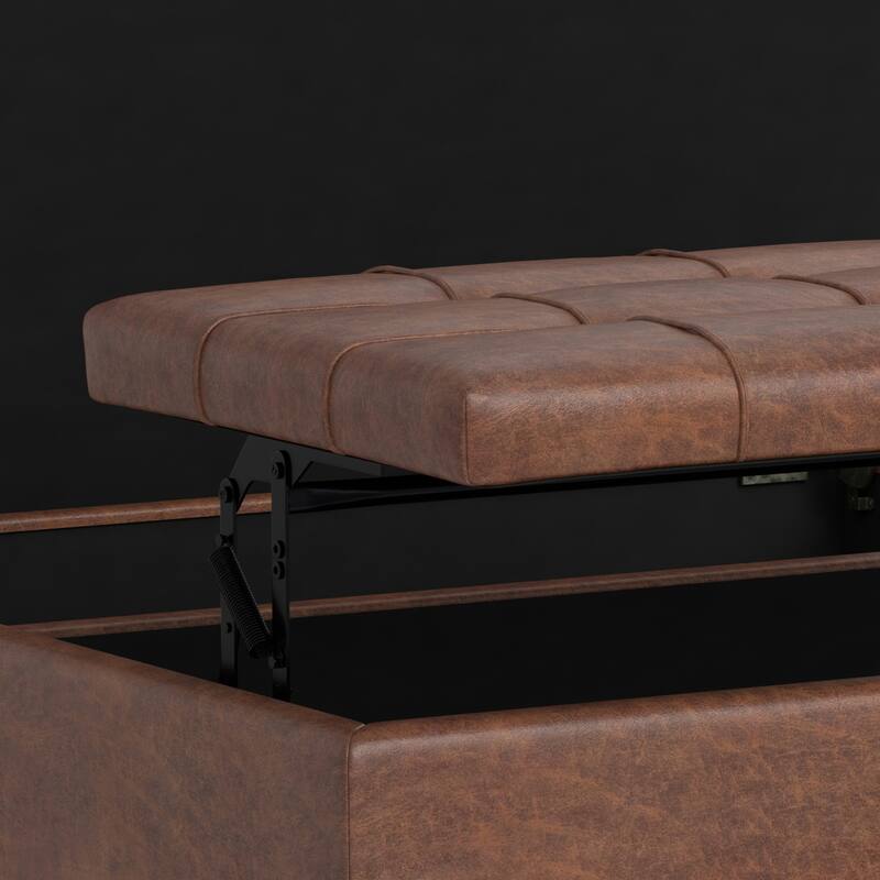 WYNDENHALL Elliot 40 inch Wide Transitional Square Table Ottoman