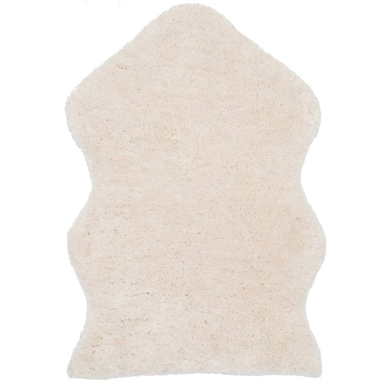 SAFAVIEH Handmade Sheep Shag Heilke Solid Rug - 2' x 3' - Ivory