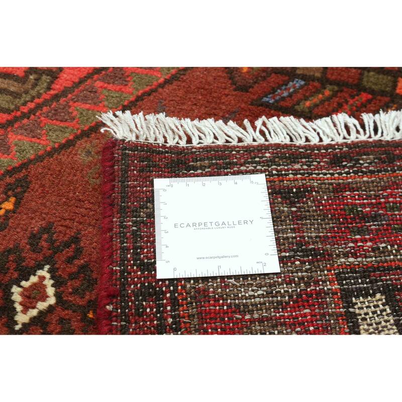 ECARPETGALLERY Hand-knotted Andelz Dark Red Wool Rug - 3'6 x 4'11