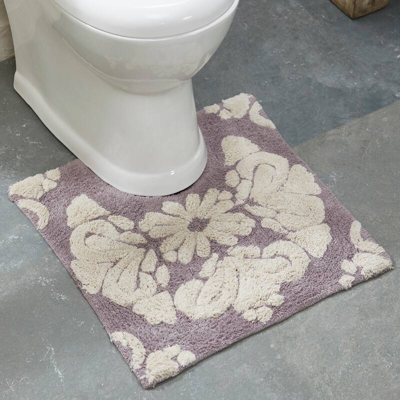 Better Trends Medallion Collection 100% Cotton 5-Pc Set Bathroom Rugs-Soft & Super Absorbent, Non-Skid Latex, Machine Washable