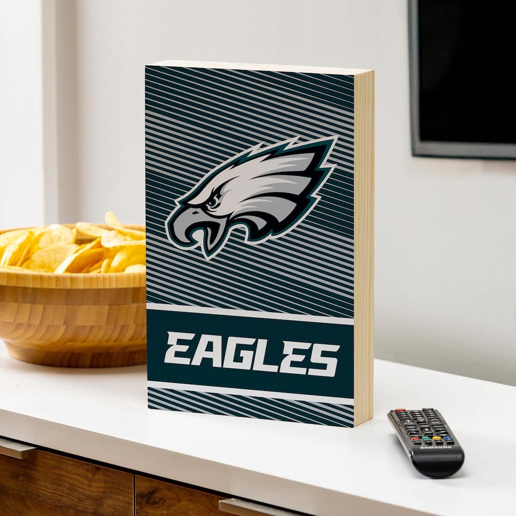 Philadelphia Eagles Wooden Tabletop Mantel Shelf Sign