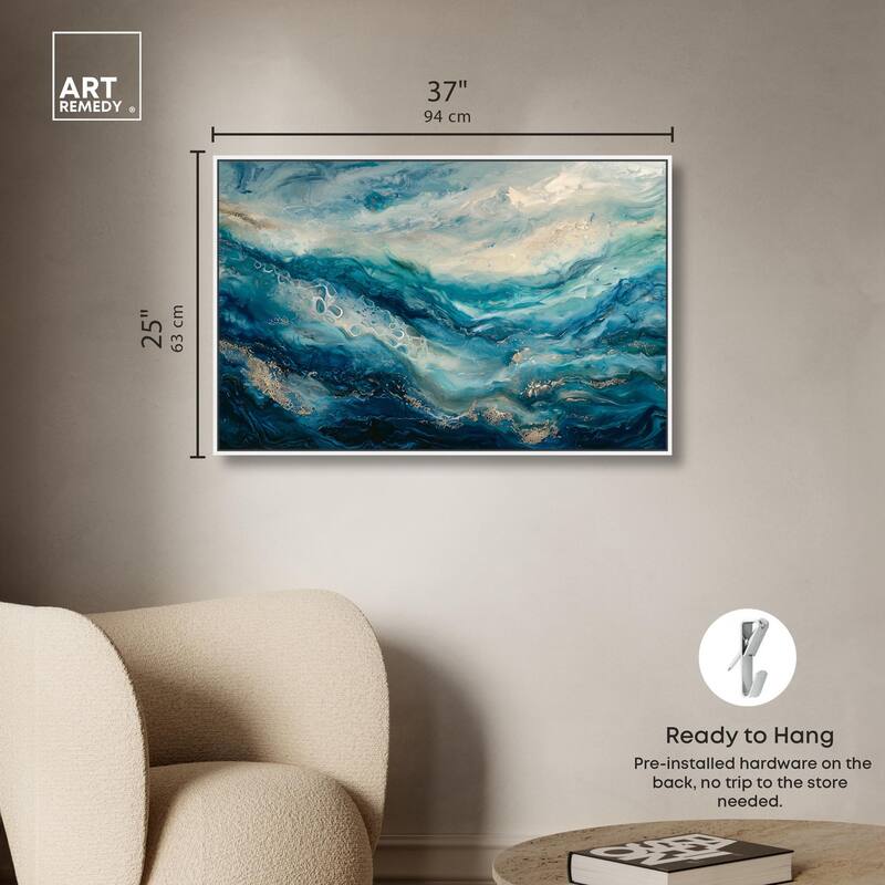 Jeweled Waters Canvas by Art Remedy