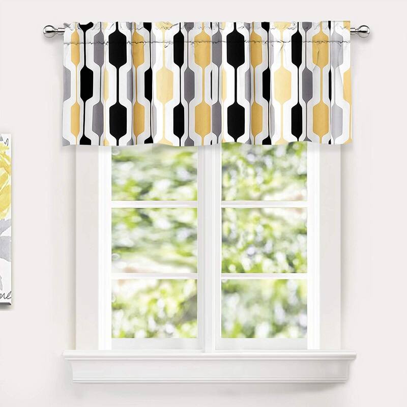 DriftAway Riley Geo Lined Window Curtain Valance