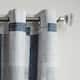 No. 918 Takumi Geometric Blocks Semi Sheer Grommet Curtain Panel, Single Panel