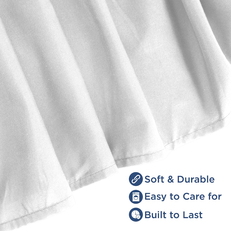 Martex 100% Microfiber Dust Ruffle Hotel Quality 16" Drop Bed Skirt