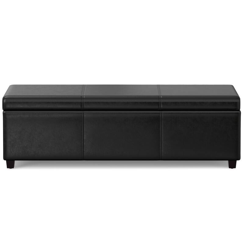 WYNDENHALL Franklin 54 inch Wide Contemporary Rectangle Storage Ottoman