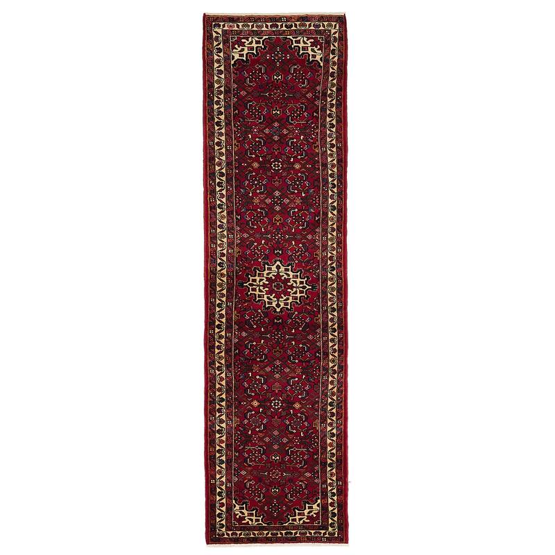 ECARPETGALLERY Hand-knotted Andelz Red Wool Rug - 2'9 x 10'9