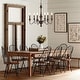 preview thumbnail 3 of 7, Sofia 25" 6-Light Midcentury Farmhouse Iron LED Chandelier, Wood Finished/Oil Rubbed Bronze by JONATHAN Y