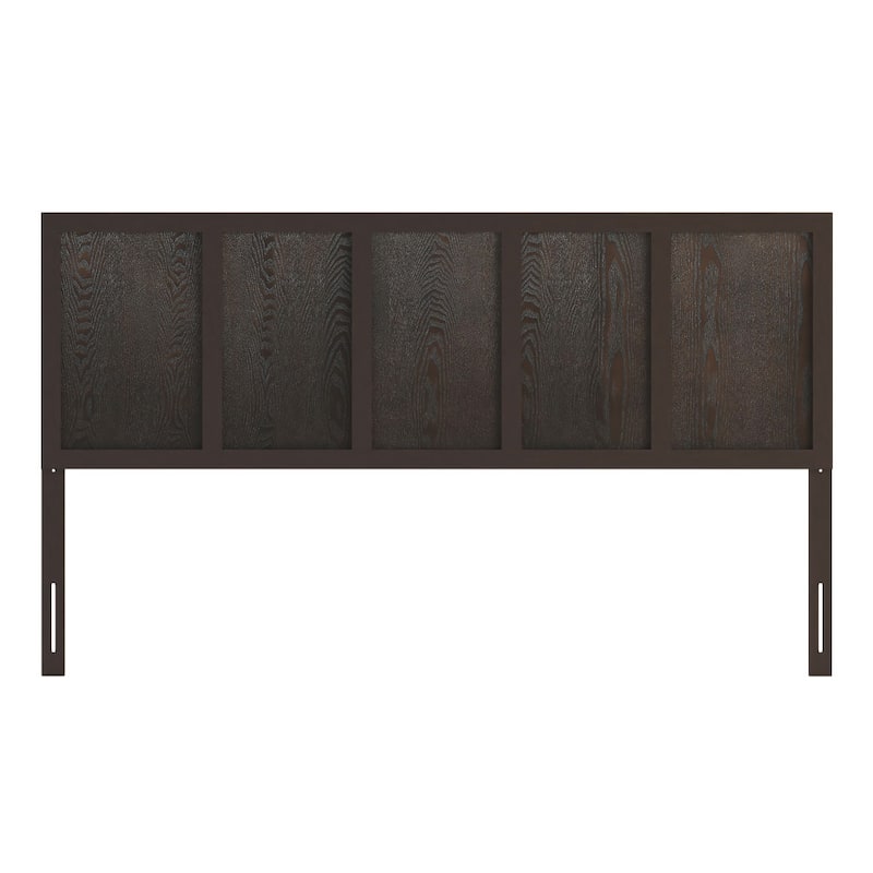 Contemporary Paneled Wooden Headboard Only
