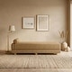 preview thumbnail 20 of 105, Jaxx Alon Daybed - Fold-Out Sleeper Chaise with Premium Memory Foam Queen-Size Mattress - Made in the USA Ultraleather Buckskin Tan