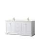 Option White, Gold Trim, Carrara Cultured Marble Top