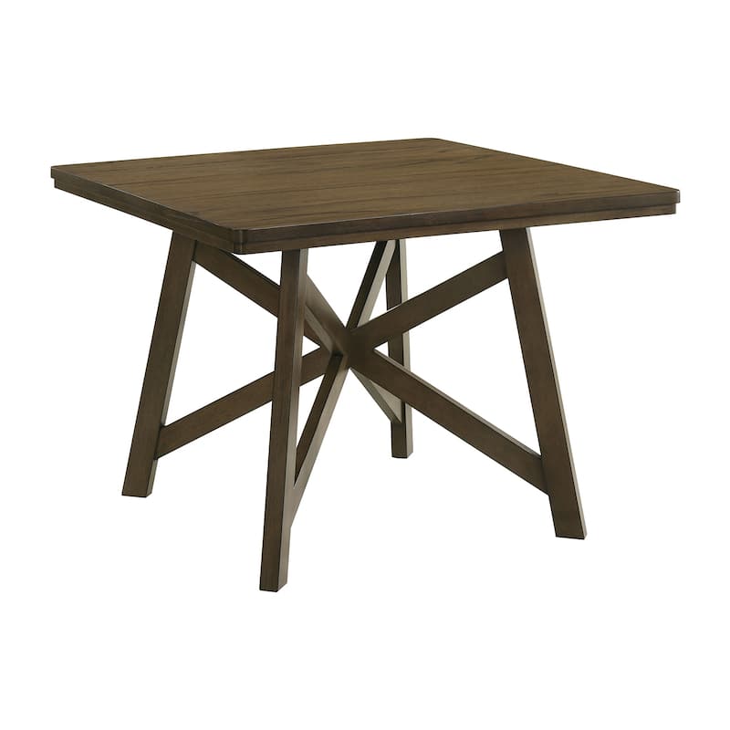 Square Wooden Counter Height Dining Table in Brown - Brown