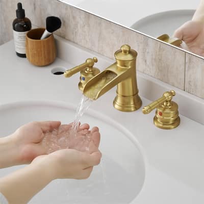 Bathroom Faucets for Sink 3 Hole ORB 8 inch Widespread Sink Faucet