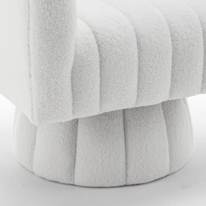 SEYNAR Modern Glam Velvet Upholstered Round Swivel Accent Barrel Chair Set of 2